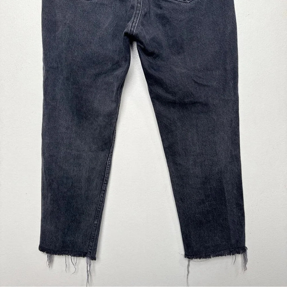 Zara Womens 2 Frayed  Hem High Waist Jeans - Picture 12 of 13